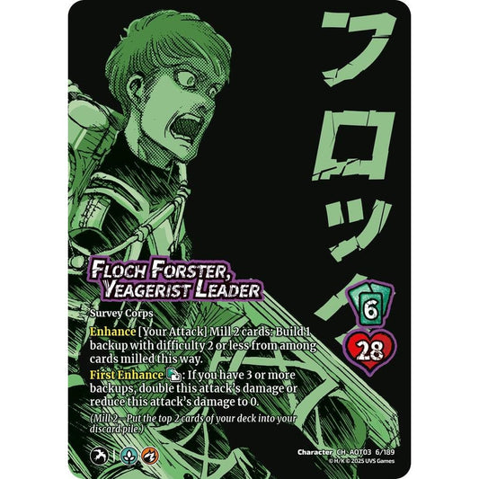 Floch Forster, Yeagerist Leader (Foil) 6/189 AOT03 Universus Attack on Titan: Apocalypse Character CH-Foil
