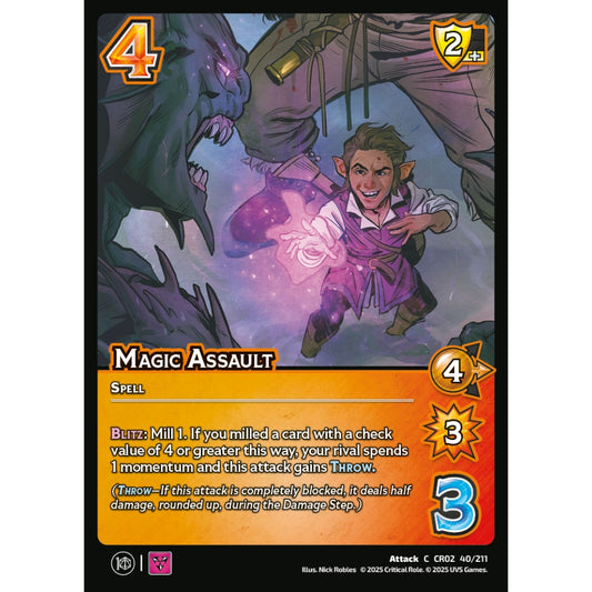 Magic Assault, 40/211, CR02, Universus, Critical Role: Heroes Of Exandria, Attack, C
