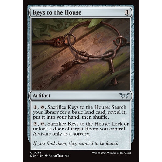 Keys to the House, 251, uncommon, Magic: The Gathering, Duskmourn: House of Horror