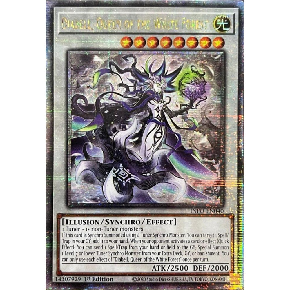 Diabell, Queen of the White Forest (Quarter Century Secret Rare) INFO-EN040 QCR Yu-Gi-Oh The Infinite Forbidden