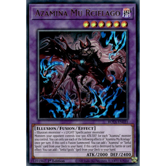 Azamina Mu Rcielago ROTA-EN031 Ultra Ultra Rare Yu-Gi-Oh Rage of the Abyss in Art