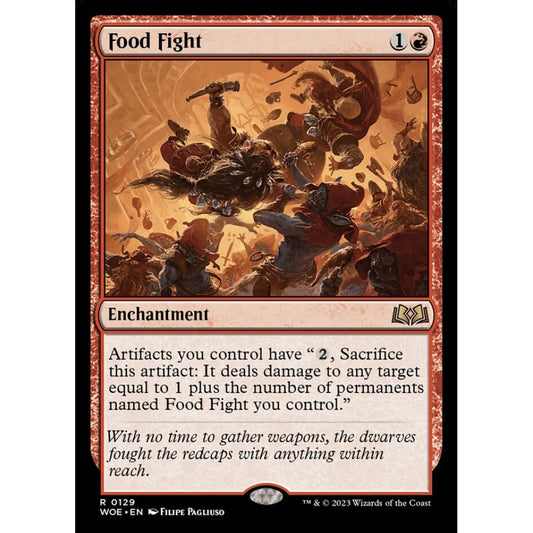 Food Fight, rare, 129, Magic the Gathering, Wilds of Eldraine