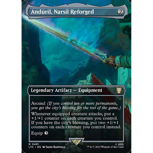 Andúril, Narsil Reforged, rare, 491, Magic the Gathering, Tales of Middle-earth Commander