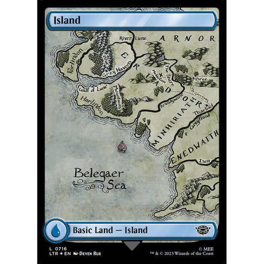 Island, common, 716, Magic the Gathering, The Lord of the Rings: Tales of Middle-earth