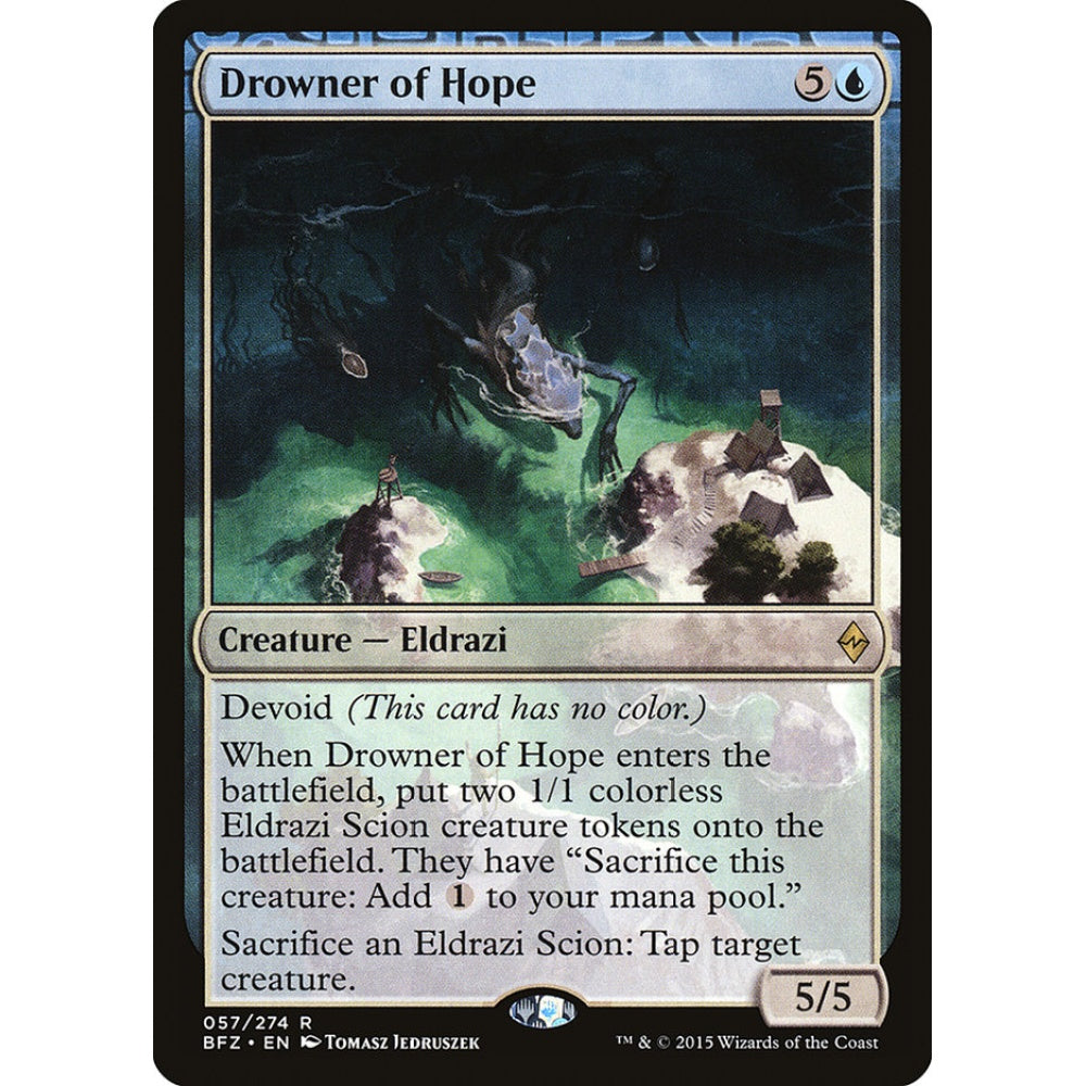 Drowner of Hope rare 57 Magic the Gathering Battle for Zendikar