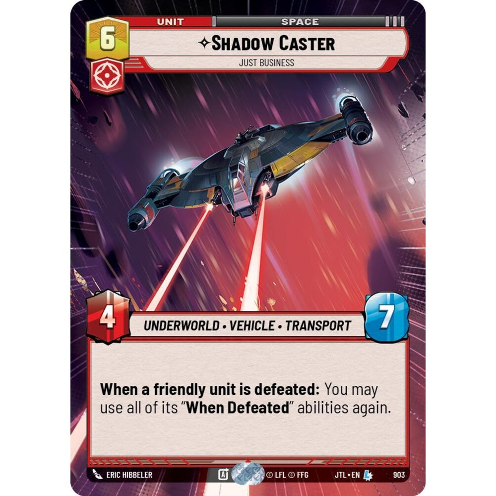 Shadow Caster, L, JTL 903) Hyperspace Foil, Star Wars Unlimited