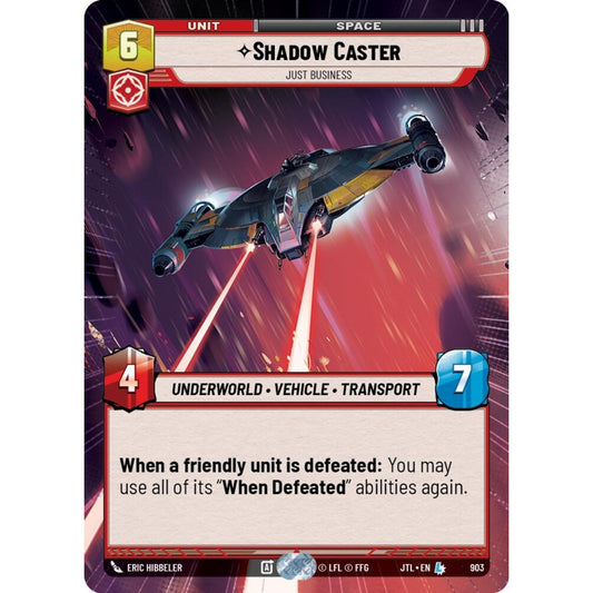 Shadow Caster, L, JTL 903) Hyperspace Foil, Star Wars Unlimited
