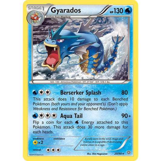 Gyarados Rare 20/98 Pokemon Card Game Ancient Origins