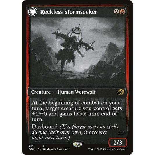 Reckless Stormseeker // Storm-Charged Slasher rare 157 Magic the Gathering Innistrad: Double Feature