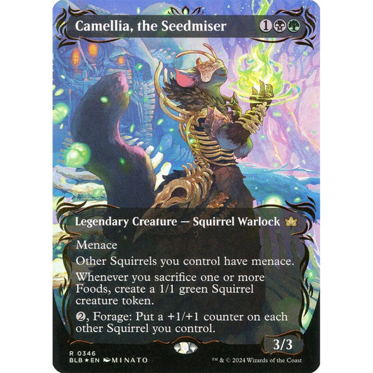 Camellia, the Seedmiser, 346, rare, Magic: The Gathering, Bloomburrow