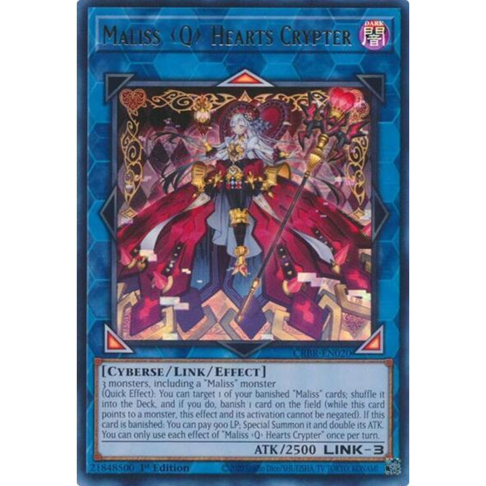 Maliss Q Hearts Crypter CRBR-EN020 Ultra Yu-Gi-Oh Crossover Breakers