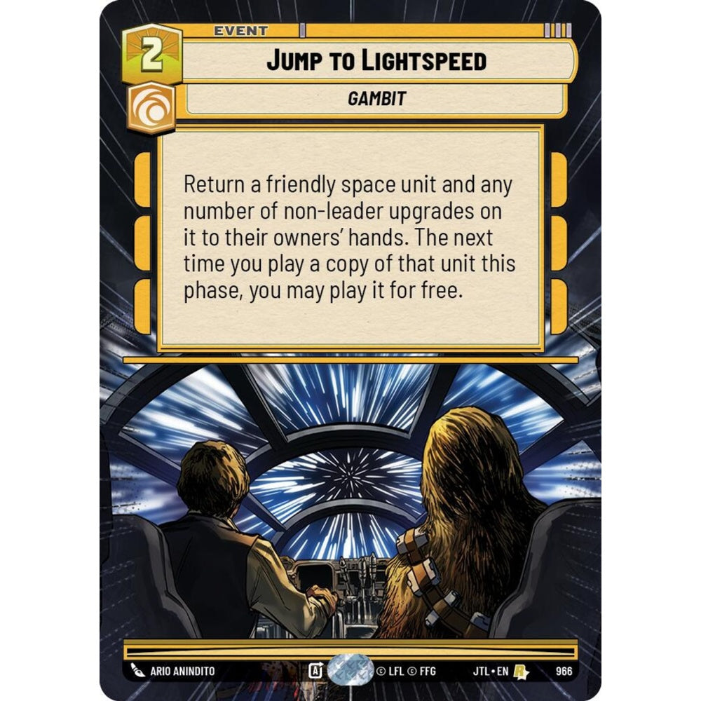 Jump to Lightspeed, R, JTL 966) Hyperspace Foil, Star Wars Unlimited