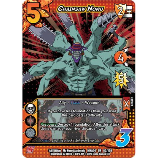 Chainsaw Nomu, 083/108, UR, UniVersus, MHA04 League of Villains