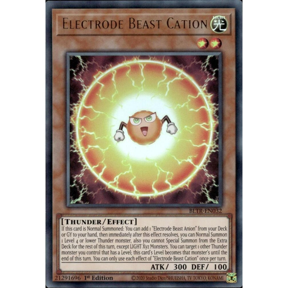 Electrode Beast Cation BLTR-EN032 Ultra Yu-Gi-Oh Battles of Legend: Terminal Revenge