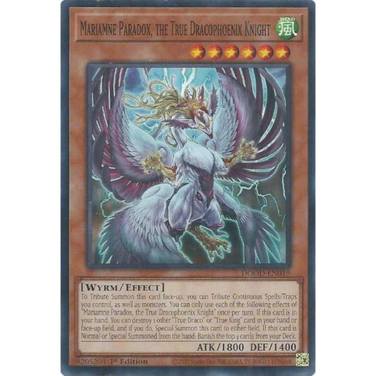 Mariamne Paradox, the True Dracophoenix Knight DOOD-EN019 Common Yu-Gi-Oh Doom of Dimensions