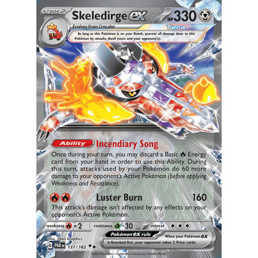 Skeledirge ex Double Rare 137/182 Pokemon Card Game Paradox Rift