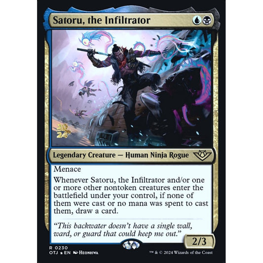 Satoru, the Infiltrator rare 230s Magic the Gathering Outlaws of Thunder Junction Promos