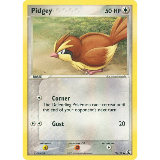 Pidgey Common 73/112 Pokemon Card Game EX FireRed & LeafGreen