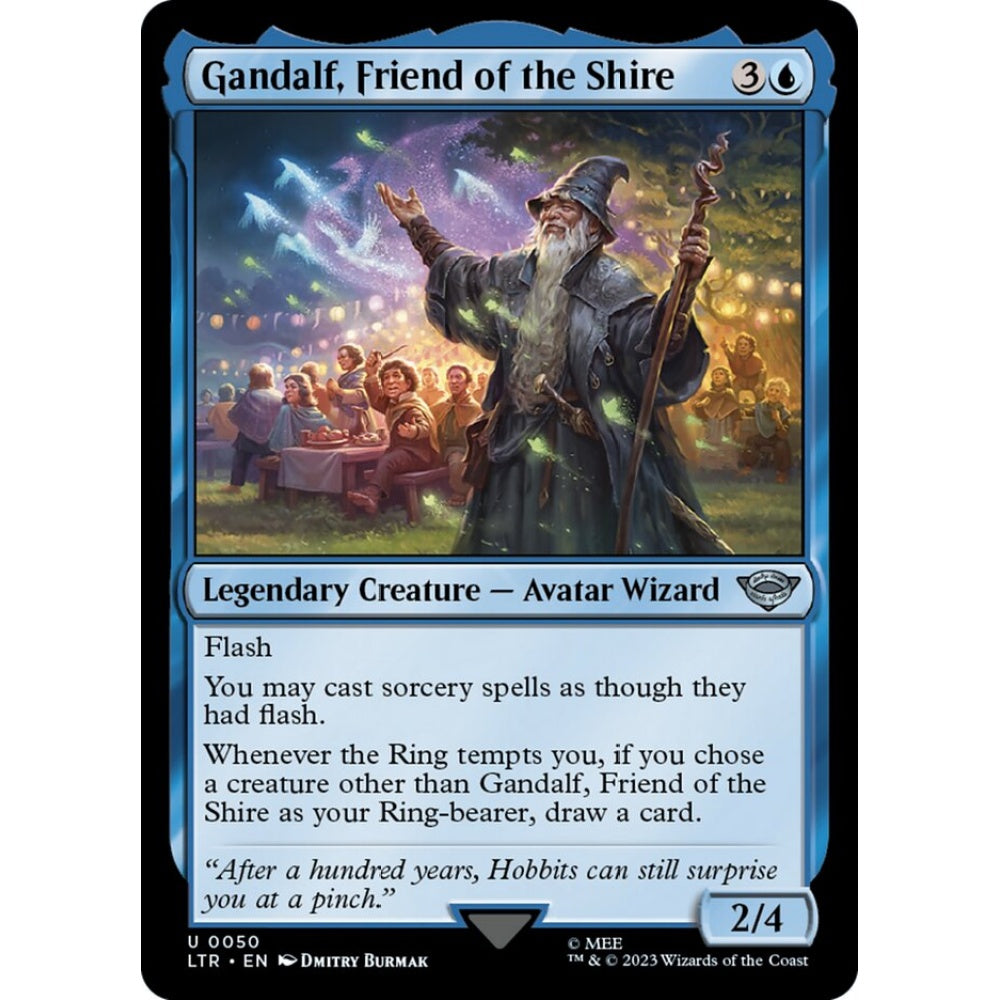 Gandalf, Friend of the Shire, uncommon, 50, Magic the Gathering, The Lord of the Rings: Tales of Middle-earth
