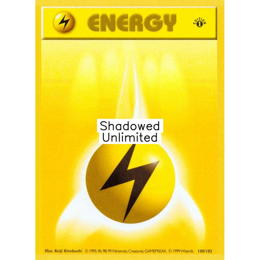 Lightning Energy Fixed 100/102 Pokemon Card Game Base Set