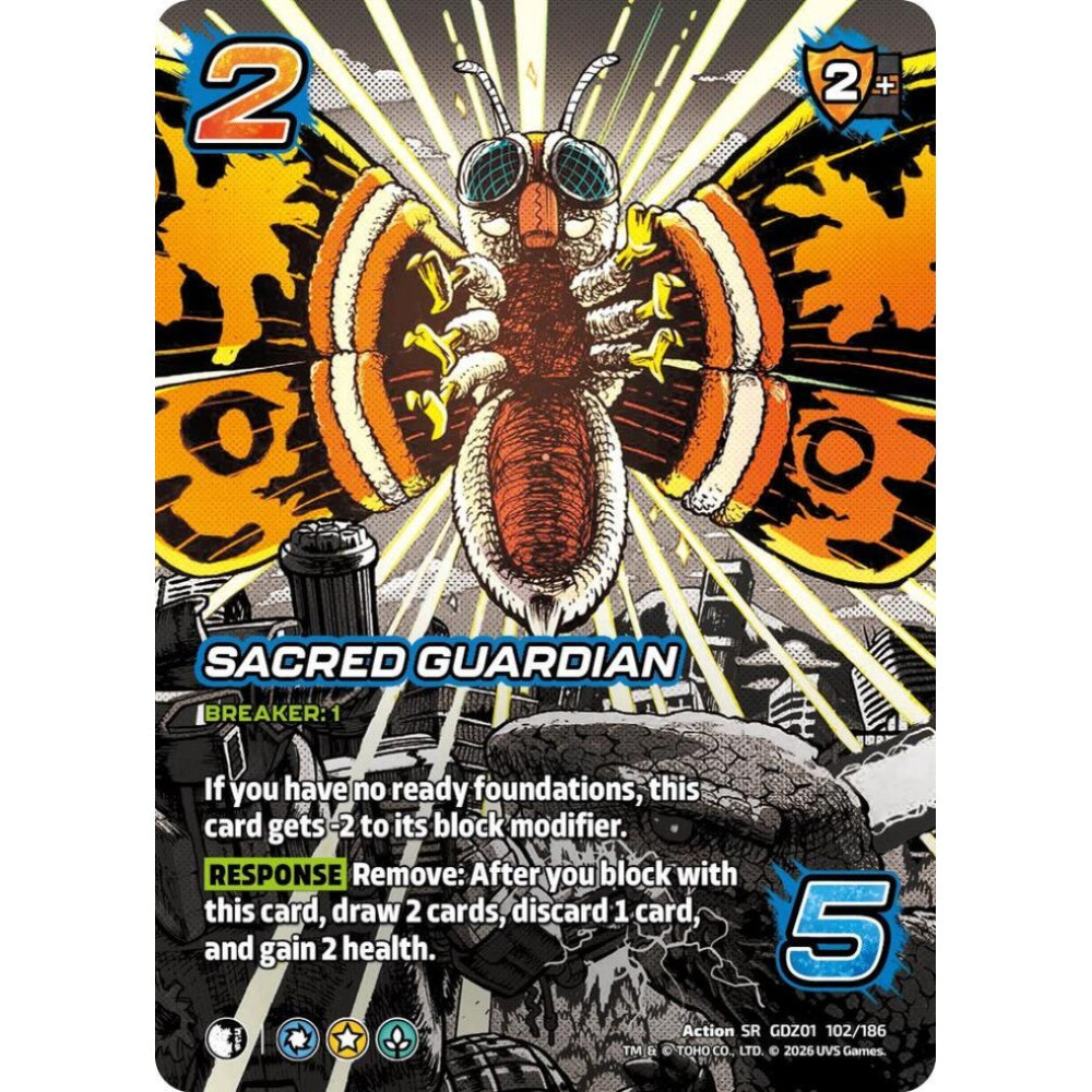 Sacred Guardian GDZ01 102/186 GDZ01 Universus Godzilla: Reign of Kaiju Action SR
