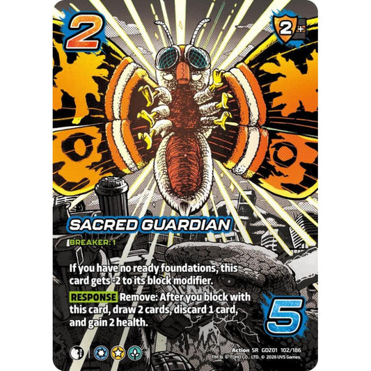Sacred Guardian GDZ01 102/186 GDZ01 Universus Godzilla: Reign of Kaiju Action SR