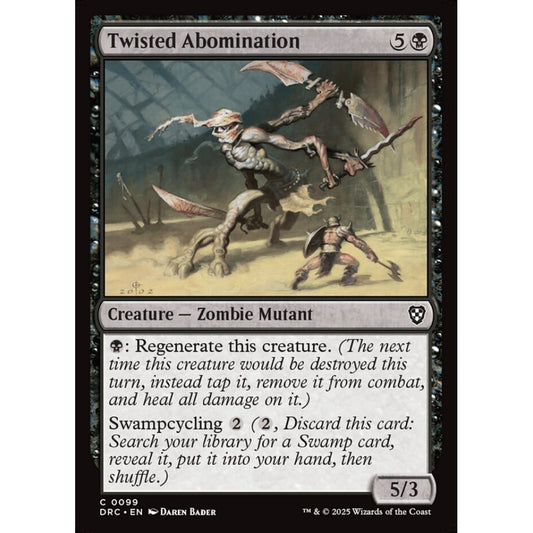 Twisted Abomination, 99, common, Magic: The Gathering, Aetherdrift Commander