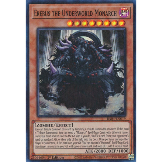 Erebus the Underworld Monarch RA04-EN019 Ultra Ultra Rare Yu-Gi-Oh Quarter Century Stampede in Art