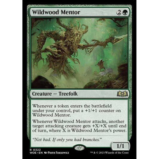 Wildwood Mentor, rare, 322, Magic the Gathering, Wilds of Eldraine