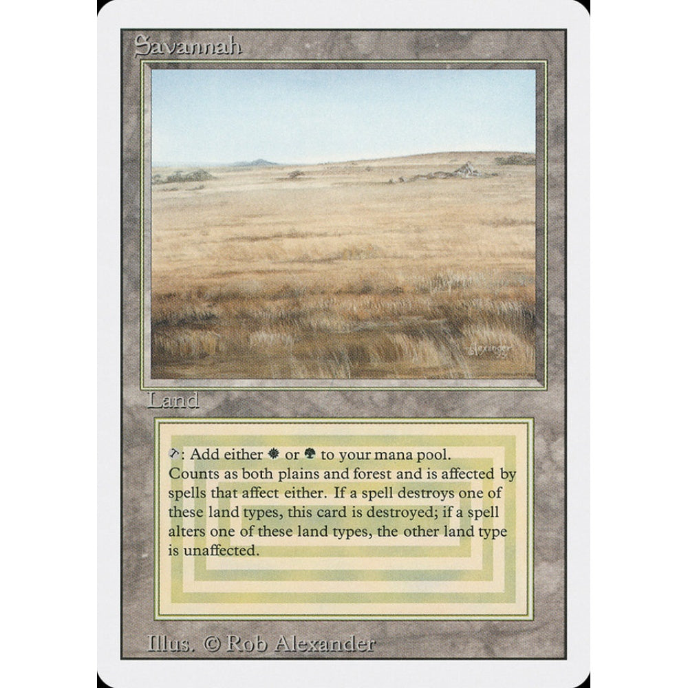 Savannah rare 285 Magic the Gathering Revised Edition
