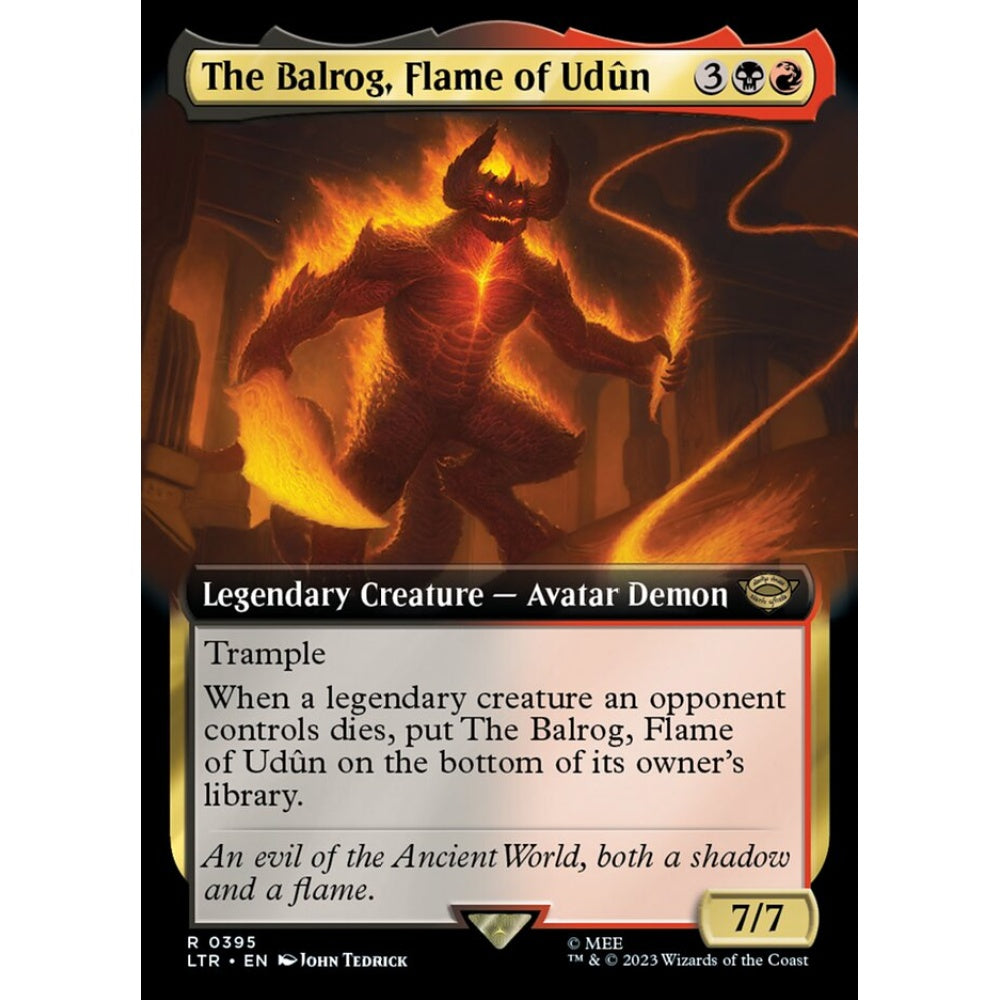 The Balrog, Flame of Udûn, rare, 395, Magic the Gathering, The Lord of the Rings: Tales of Middle-earth