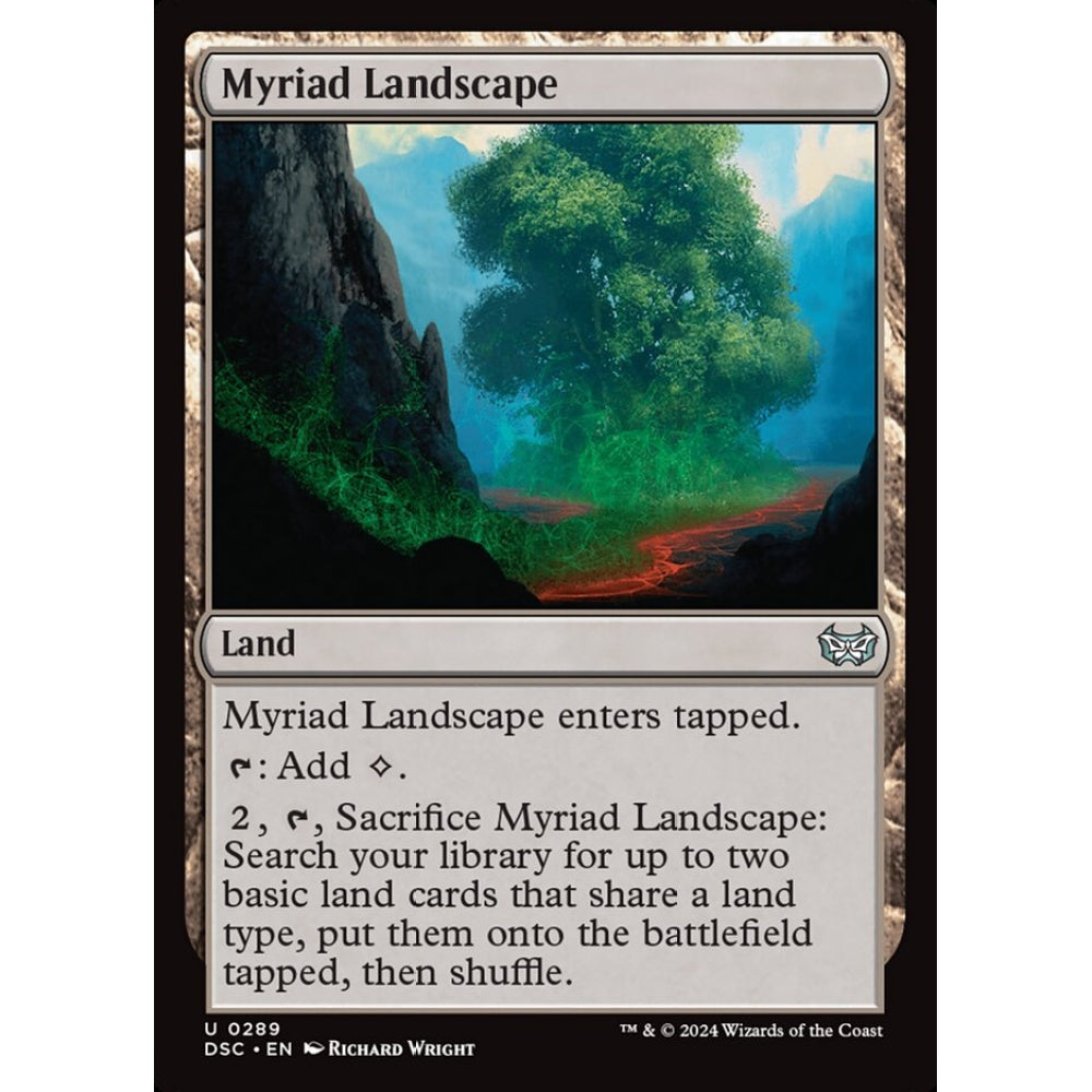 Myriad Landscape, 289, uncommon, Magic: The Gathering, Duskmourn: House of Horror