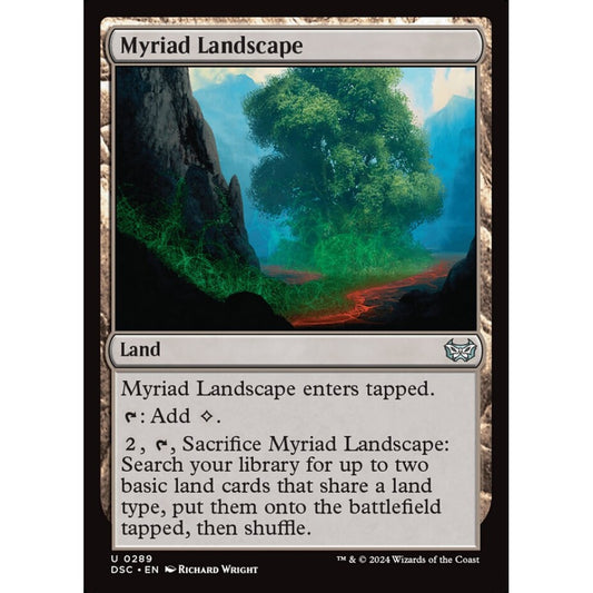 Myriad Landscape, 289, uncommon, Magic: The Gathering, Duskmourn: House of Horror