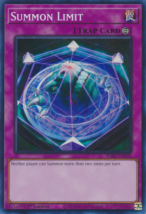 Summon Limit RA01-EN070 Ultra Ultra Rare Yu-Gi-Oh 25th Anniversary Rarity Collection in Art