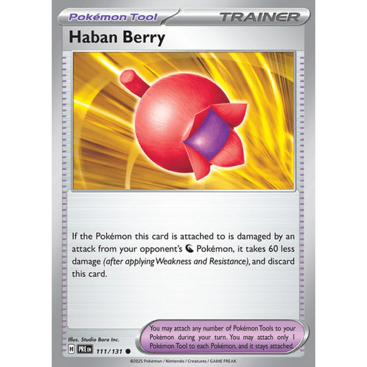 Haban Berry Common 111/131 Pokemon Card Game Prismatic Evolutions