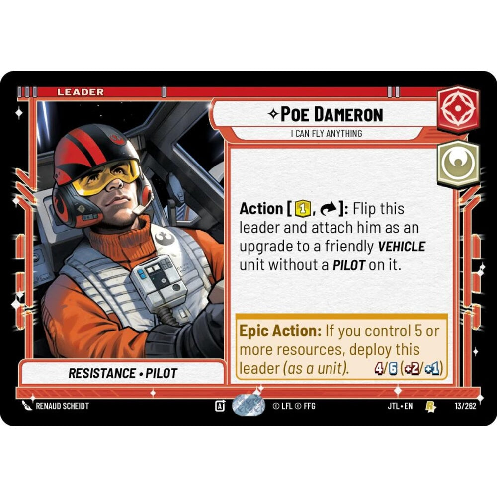 Poe Dameron, R, JTL 013), Star Wars Unlimited