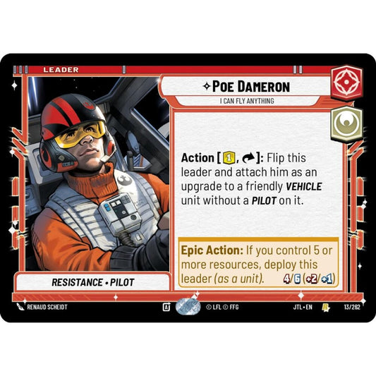 Poe Dameron, R, JTL 013), Star Wars Unlimited