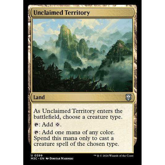 Unclaimed Territory, 399, uncommon, Magic: The Gathering, Modern Horizons 3