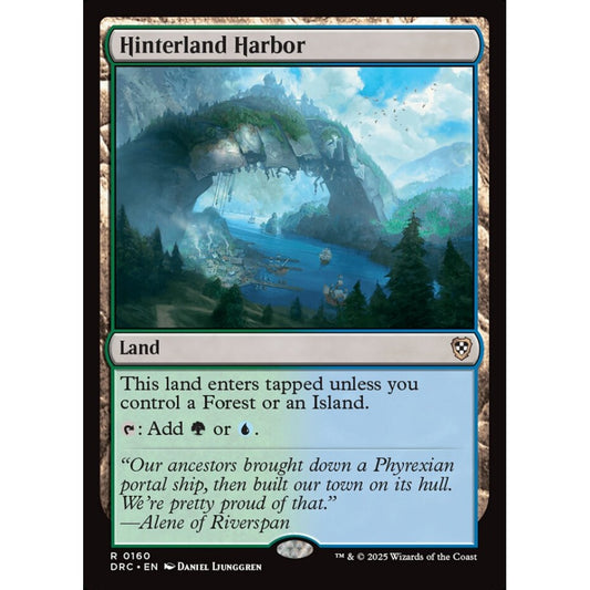 Hinterland Harbor, 160, rare, Magic: The Gathering, Aetherdrift Commander
