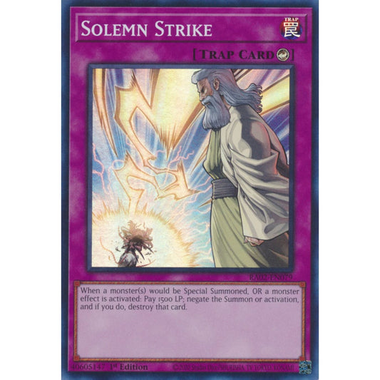 Solemn Strike RA02-EN079 Super Super Rare Yu-Gi-Oh 25th Anniversary Rarity Collection II in Art