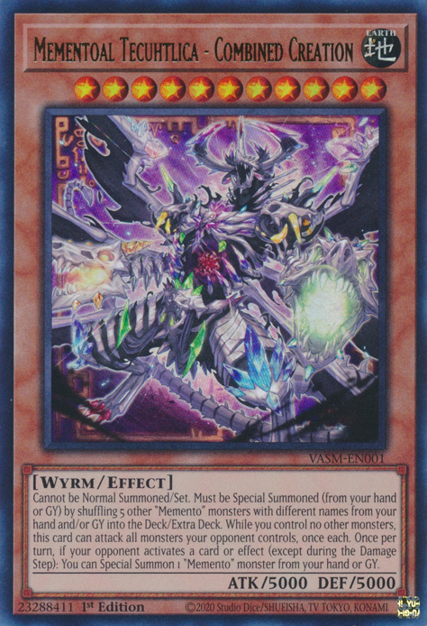 Mementoal Tecuhtlica - Combined Creation VASM-EN001 Ultra Ultra Rare Yu-Gi-Oh Valiant Smashers in Art