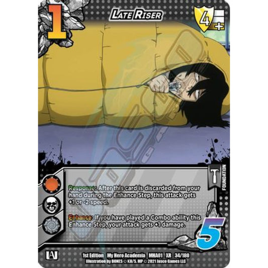 Late Riser, 34/180, XR, UniVersus, MHA01 My Hero Academia