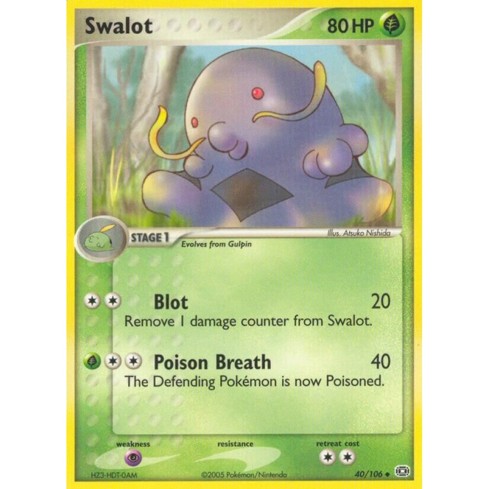 Swalot Uncommon 40/106 Pokemon Card Game EX Emerald