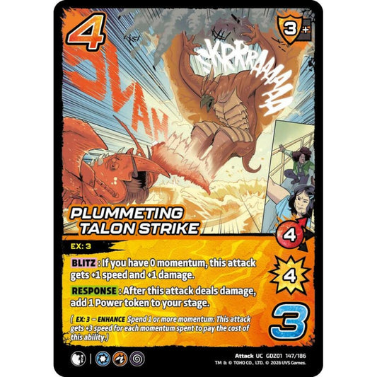 Plummeting Talon Strike GDZ01 147/186 GDZ01 Universus Godzilla: Reign of Kaiju Attack UC
