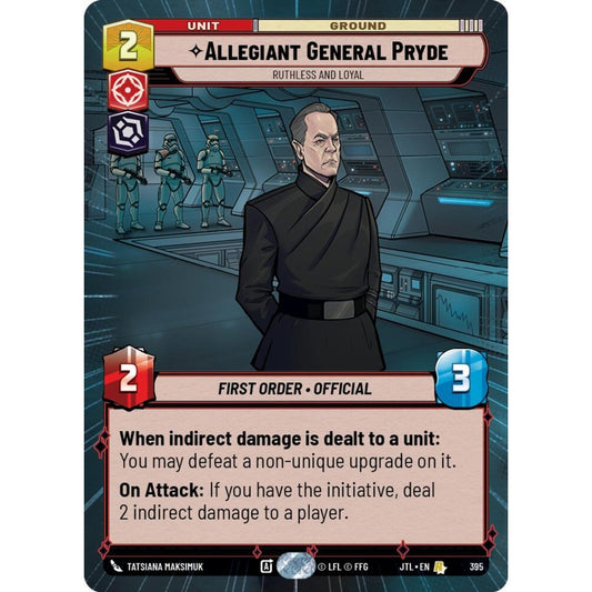 Allegiant General Pryde, R, JTL 395) Hyperspace, Star Wars Unlimited
