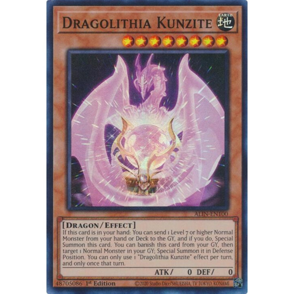 Dragolithia Kunzite ALIN-EN100 Super Yu-Gi-Oh Alliance Insight