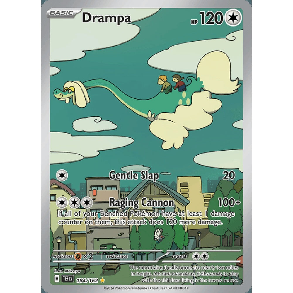 Drampa Illustration Rare 184/162 Pokemon Card Game Temporal Forces