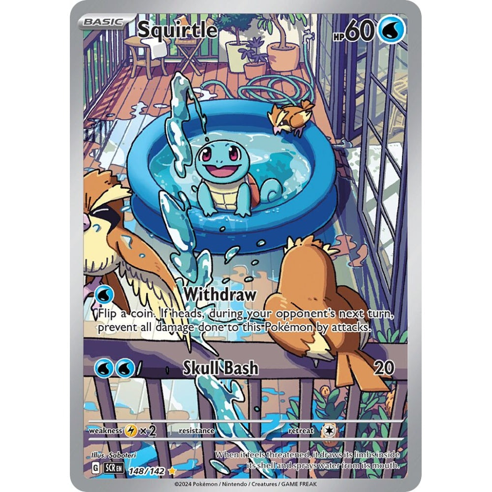 Squirtle Illustration Rare 148/142 Pokemon Card Game Stellar Crown