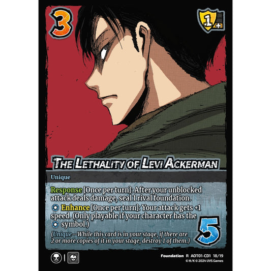 The Lethality of Levi Ackerman, 18/19, R, UniVersus, Attack on Titan: Battle for Humanity