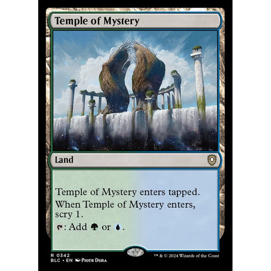 Temple of Mystery, 342, rare, Magic: The Gathering, Bloomburrow